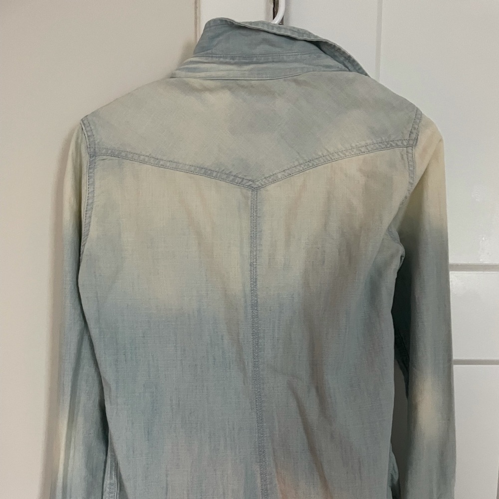 American Eagle Button Up Denim Shacket - image 3